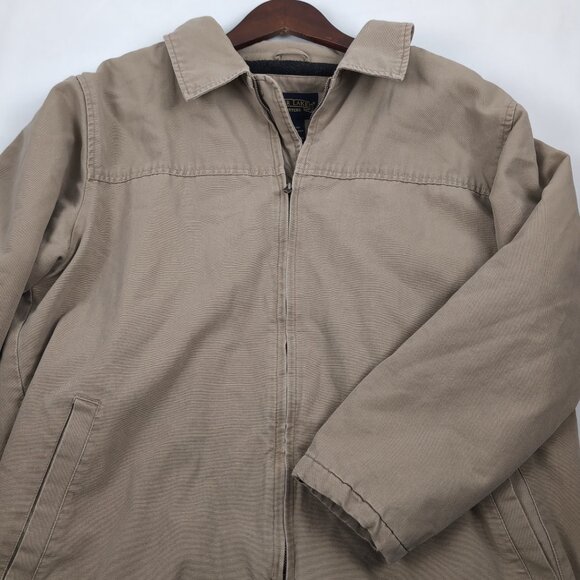 Vintage 90s Men's Beige/Tan Jacket Carpenter Shaver Lake Outfitters, Size Small - Picture 3 of 9